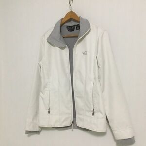 Mountain Hardware Fleeced Lined White Softshell Jacket Women’s Size Medium